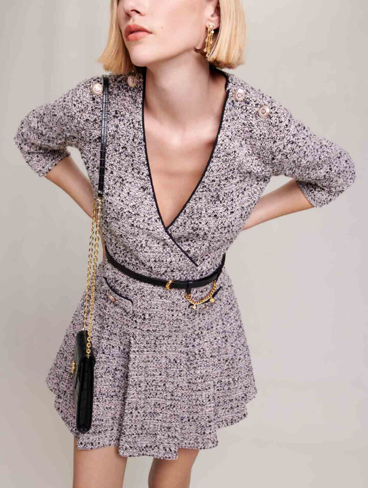 Vestido corto de tweed