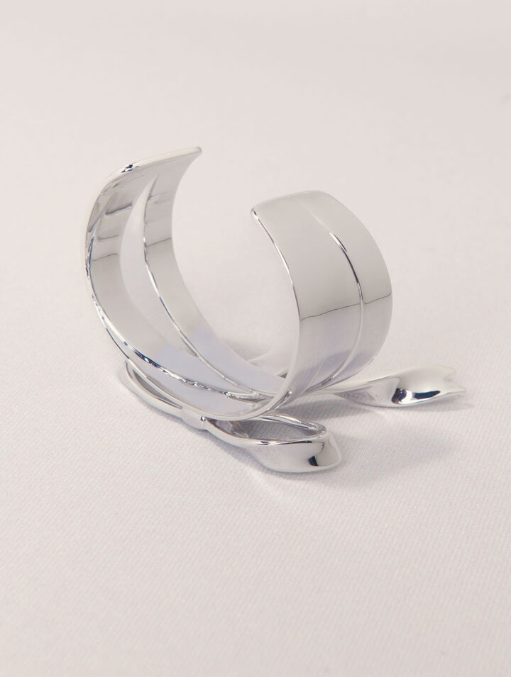 Brazalete lazo plateado