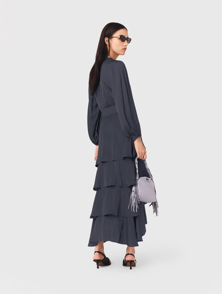 Vestido largo con volantes