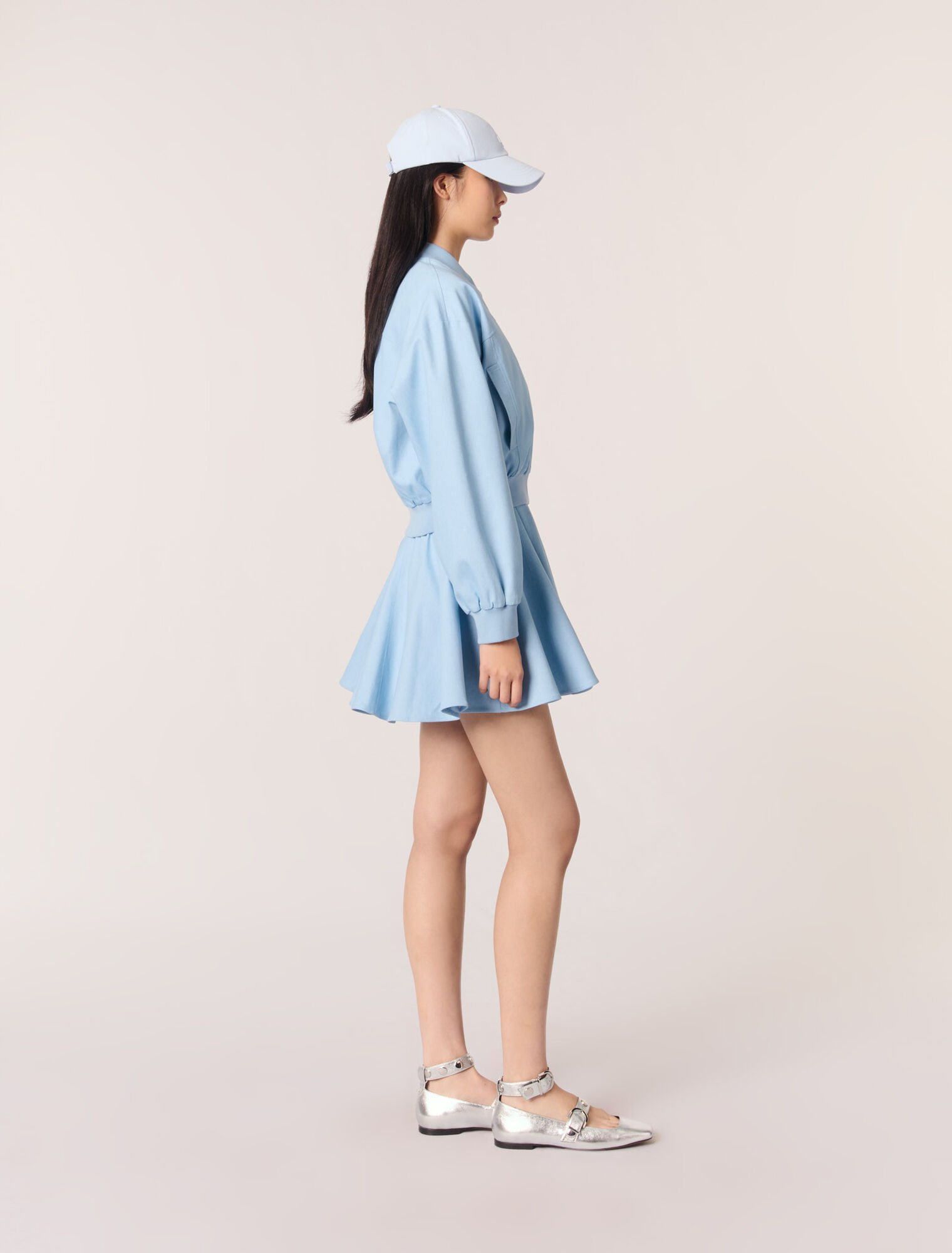 Cazadora bomber corta de denim