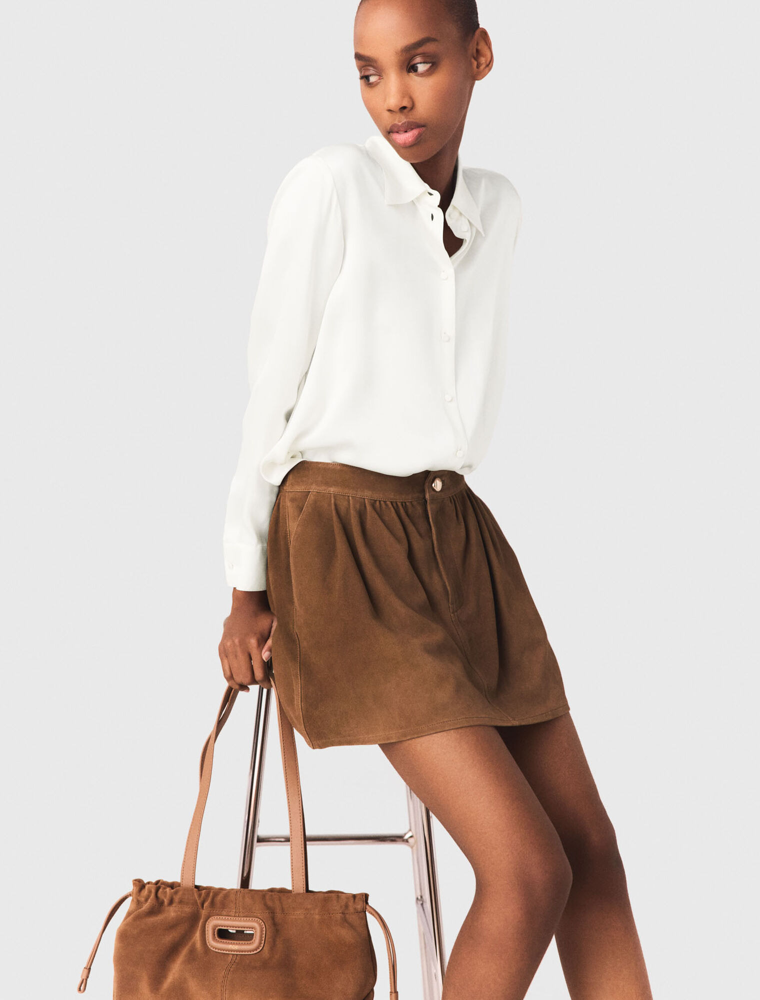 Camisa blanca de seda