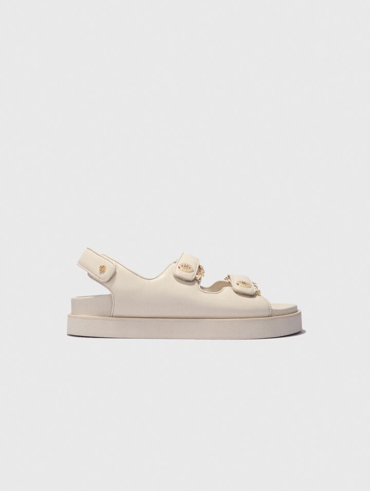 Sandalias de piel planas