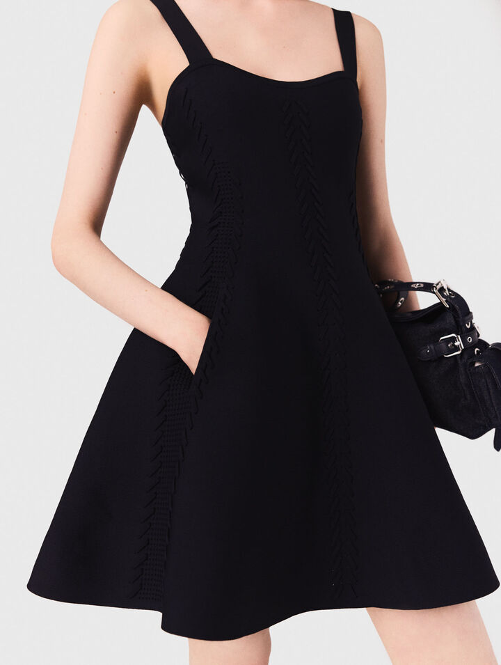 Vestido babydoll corto de punto 