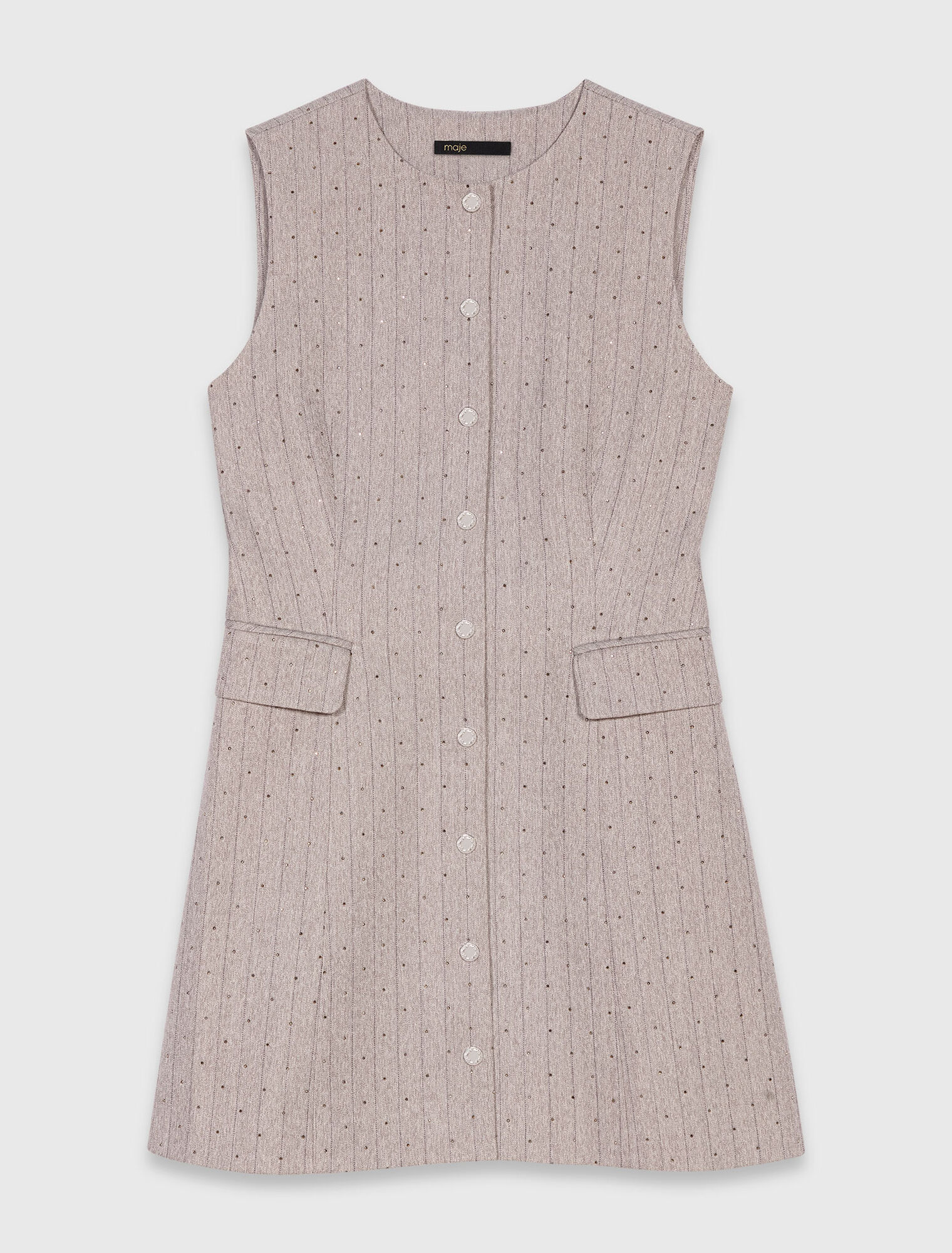 Vestido sastre corto con estrás
