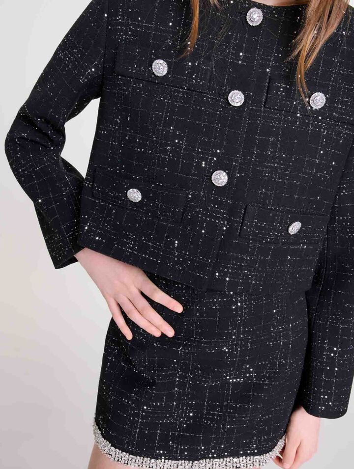 Chaqueta corta de tweed