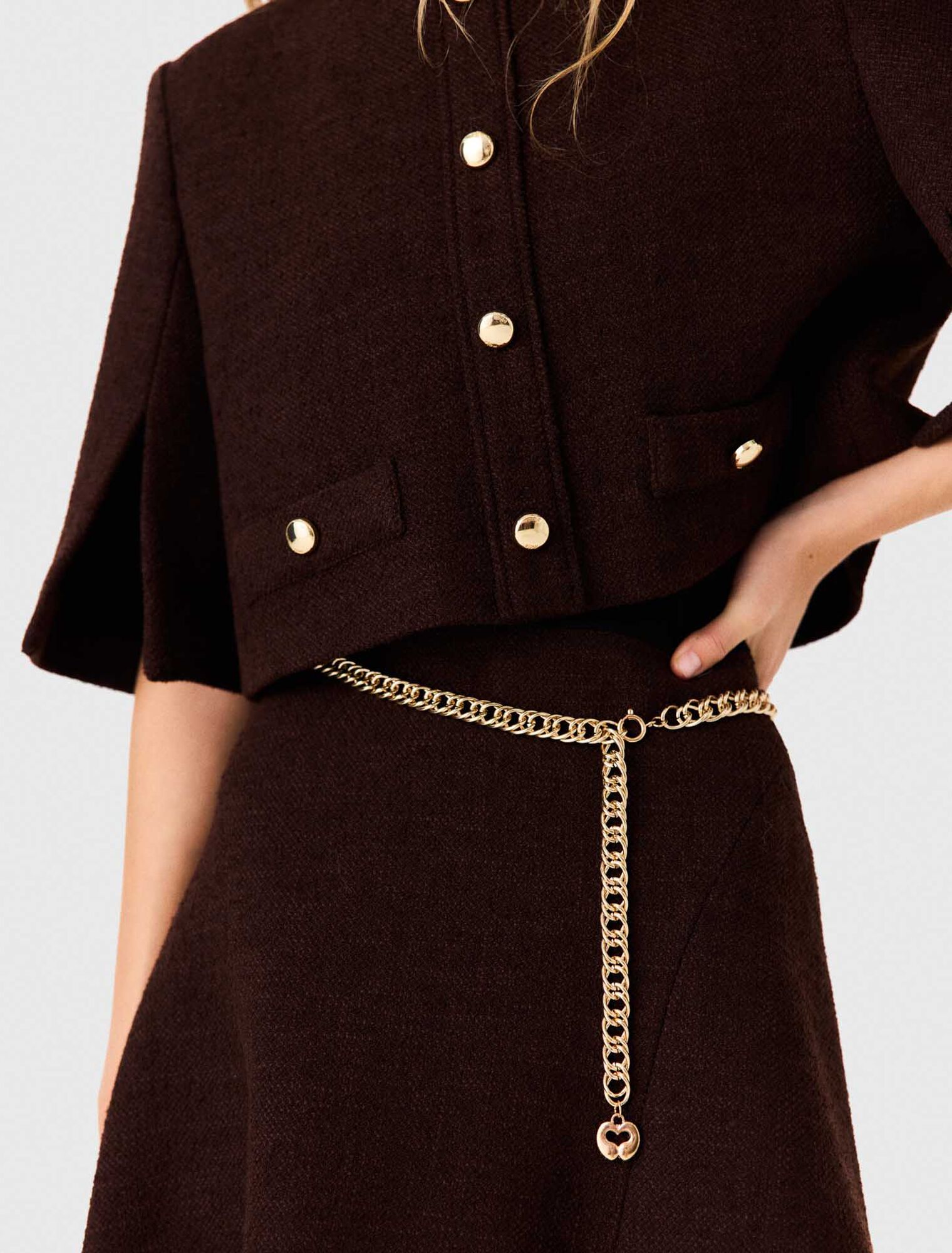 Vestido capa 2 en 1 de tweed