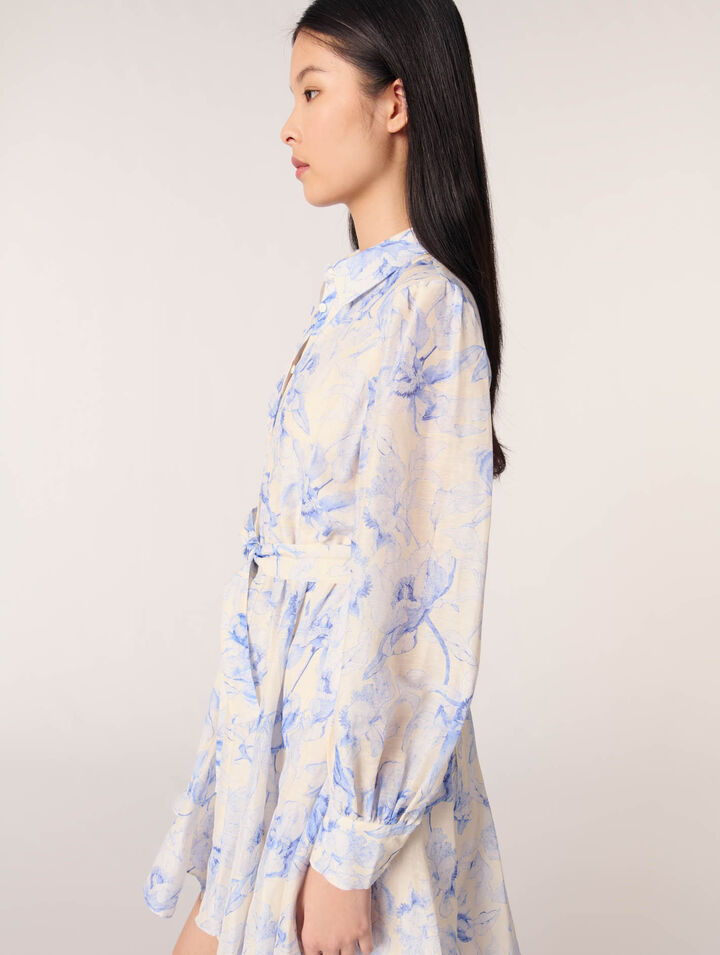 Vestido camisero estampado