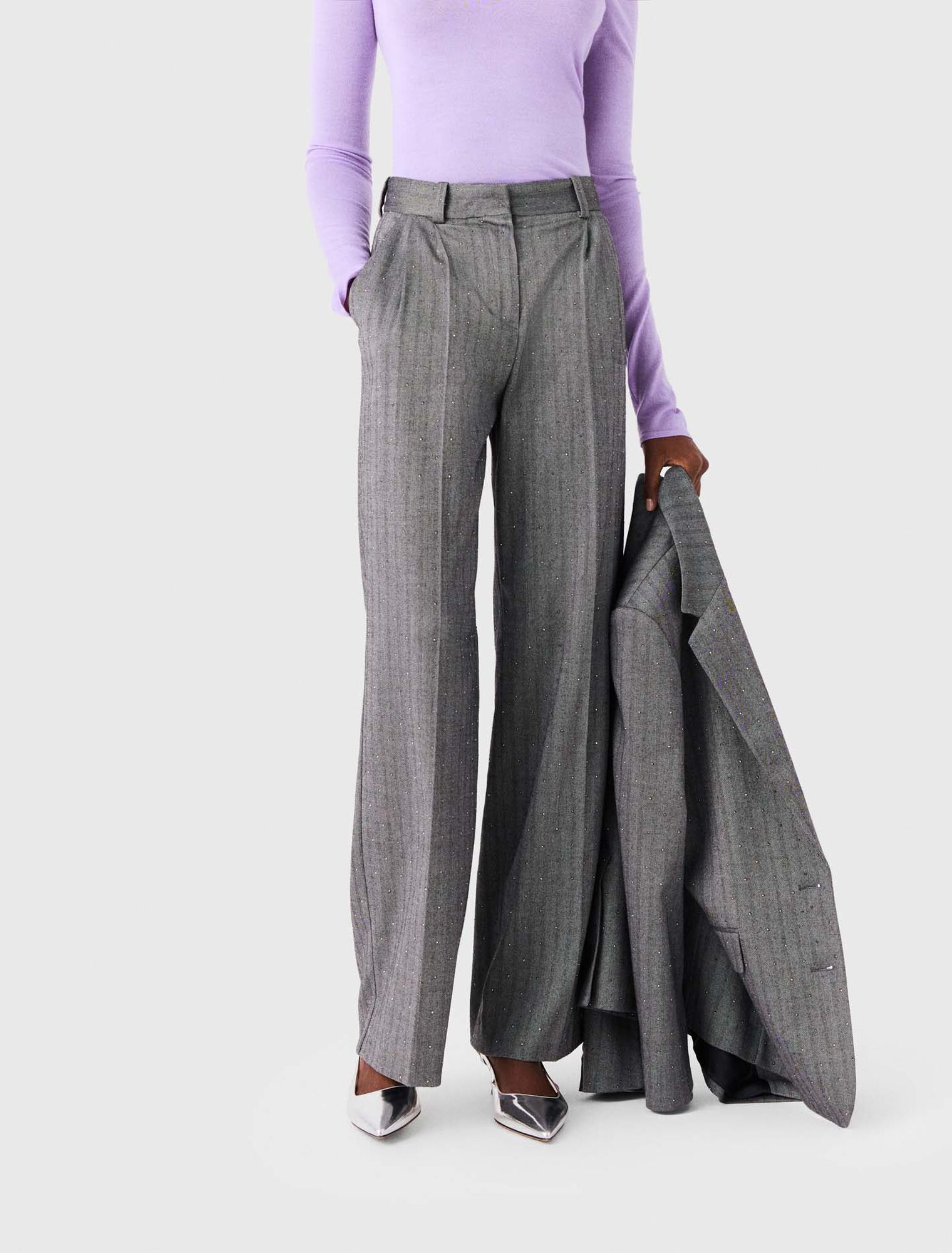 Pantal&oacute;n de traje con strass