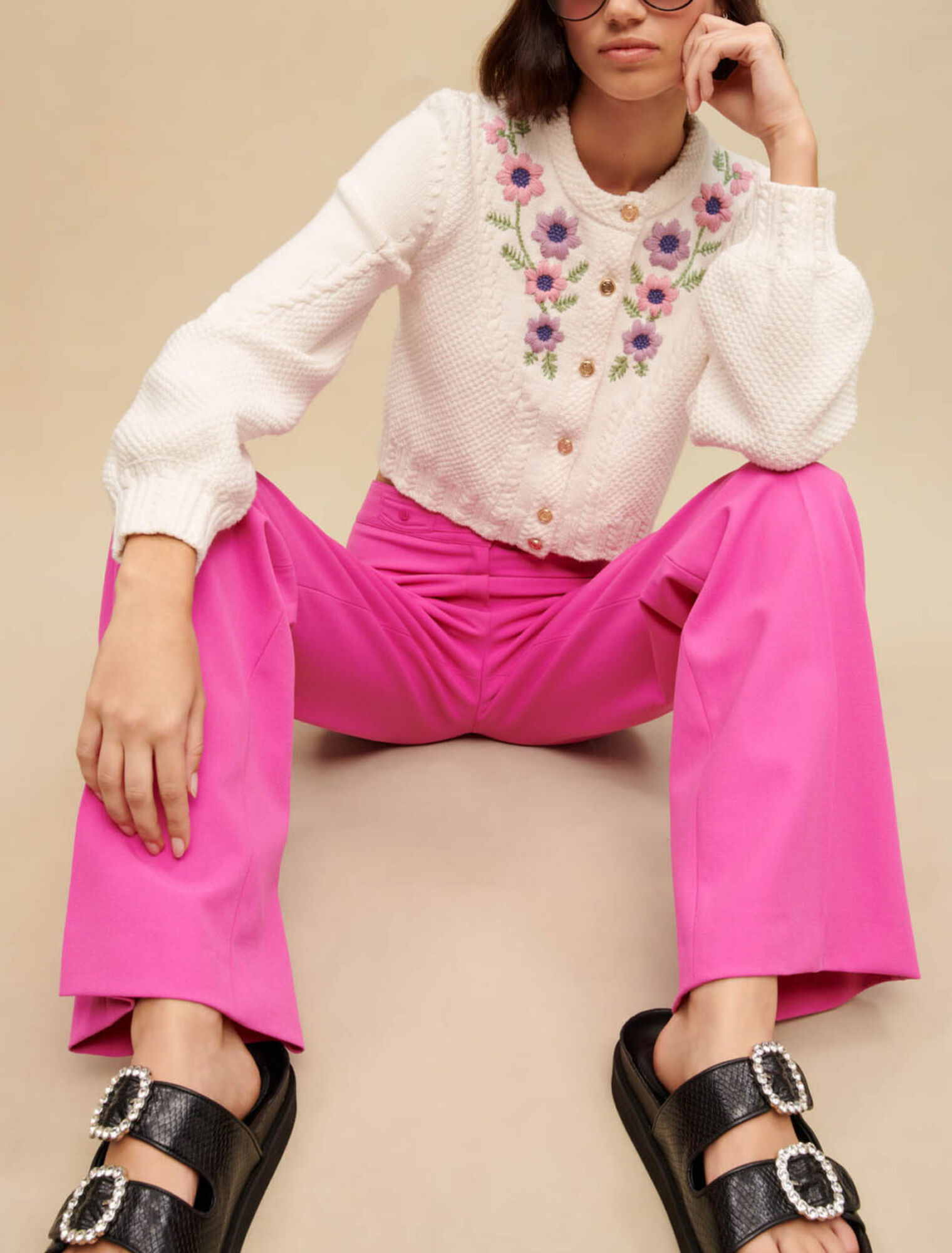 Pantalones de traje de pierna ancha