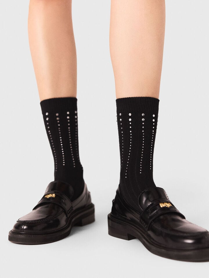 Calcetines de algodón con strass