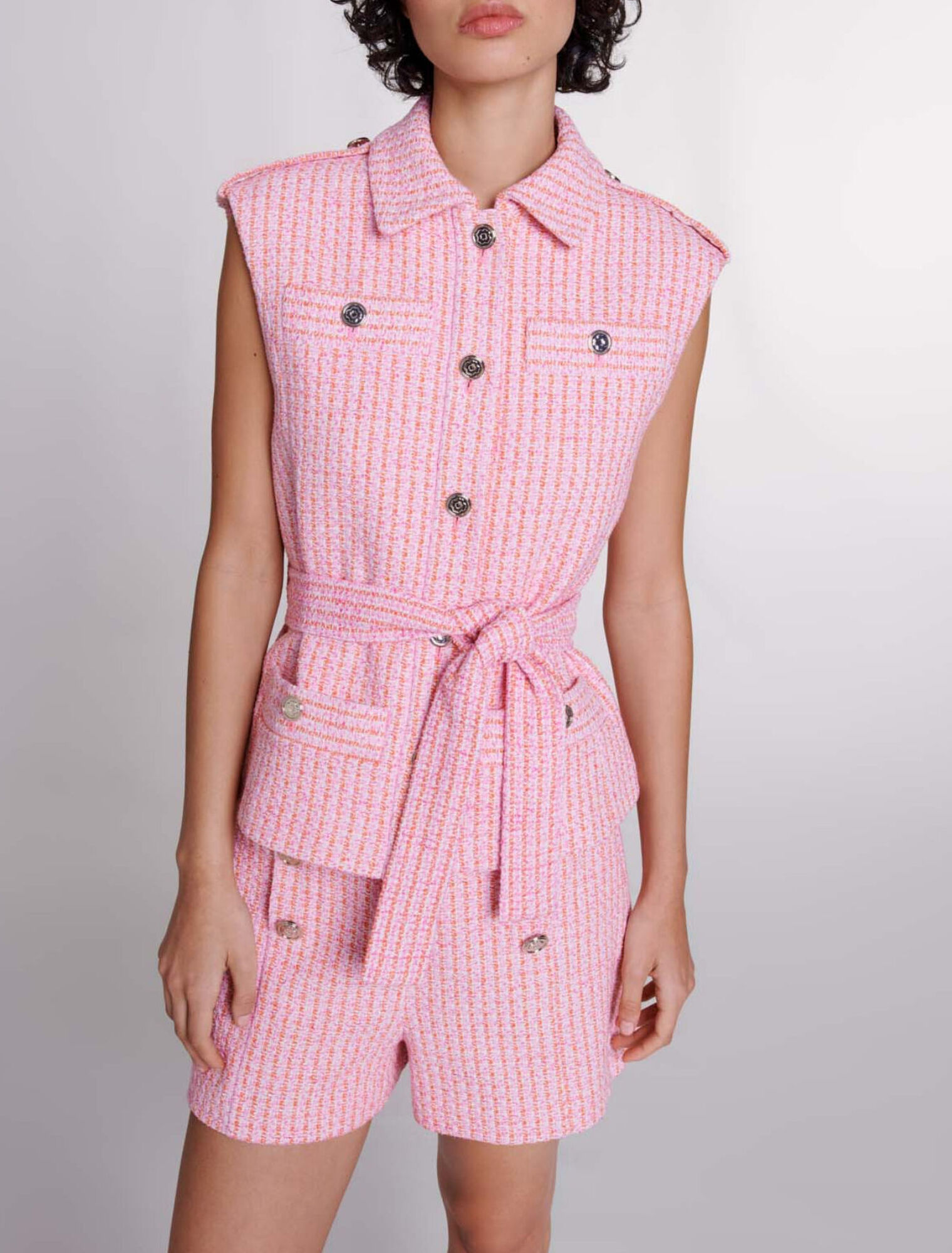 Chaqueta sin mangas de tweed