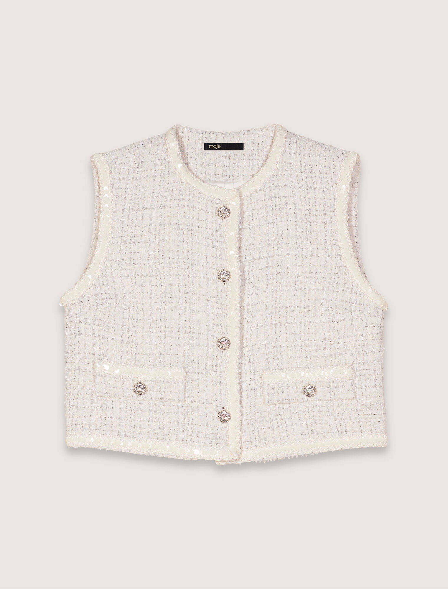 Chaqueta de tweed con lentejuelas