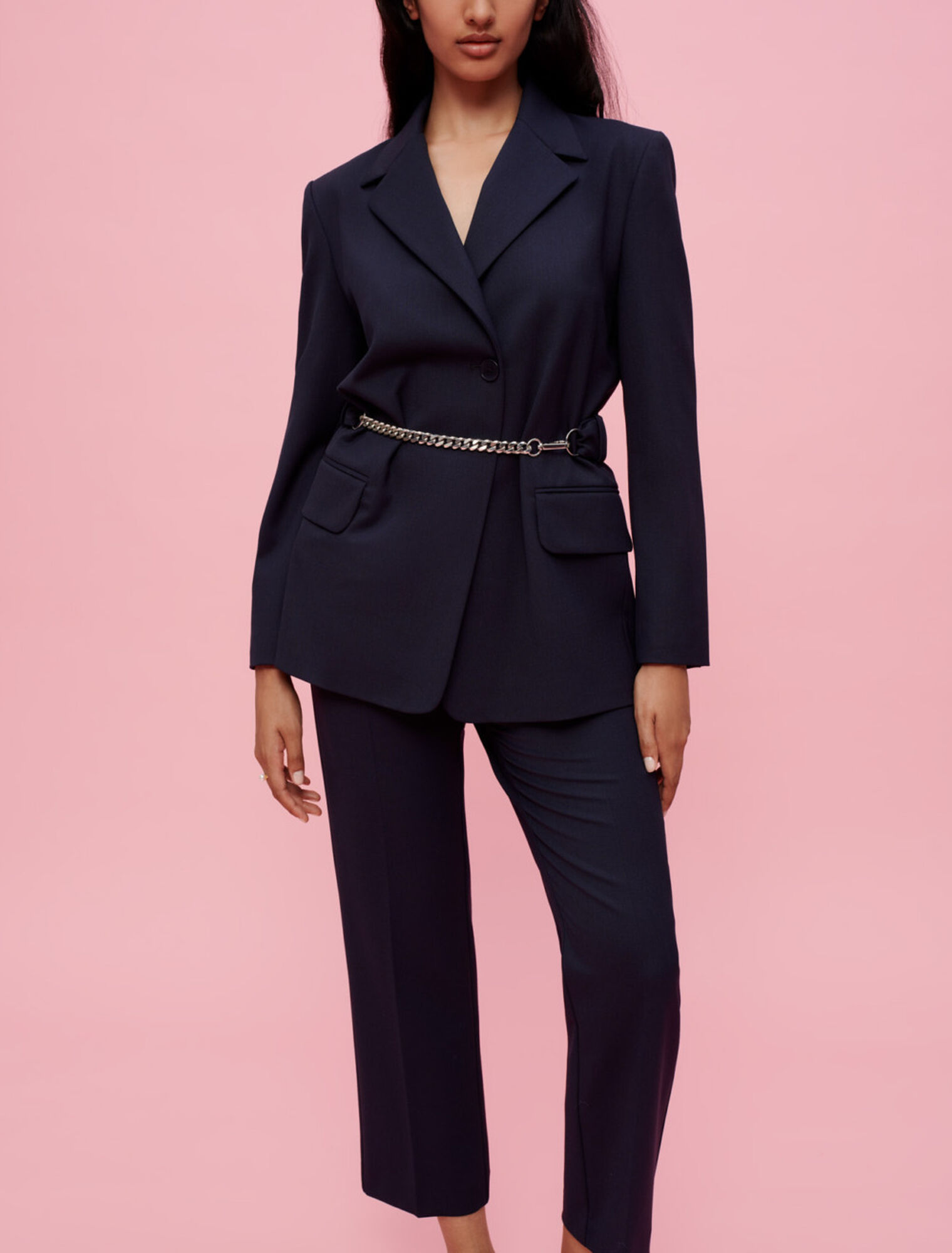 Chaqueta de traje con cadena