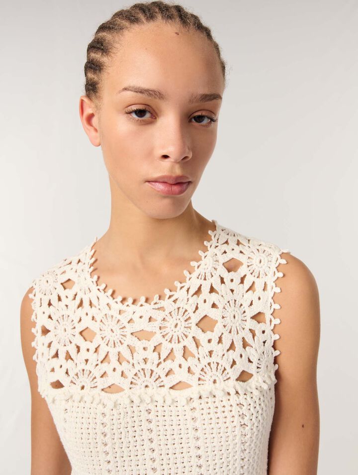 Vestido corto de ganchillo