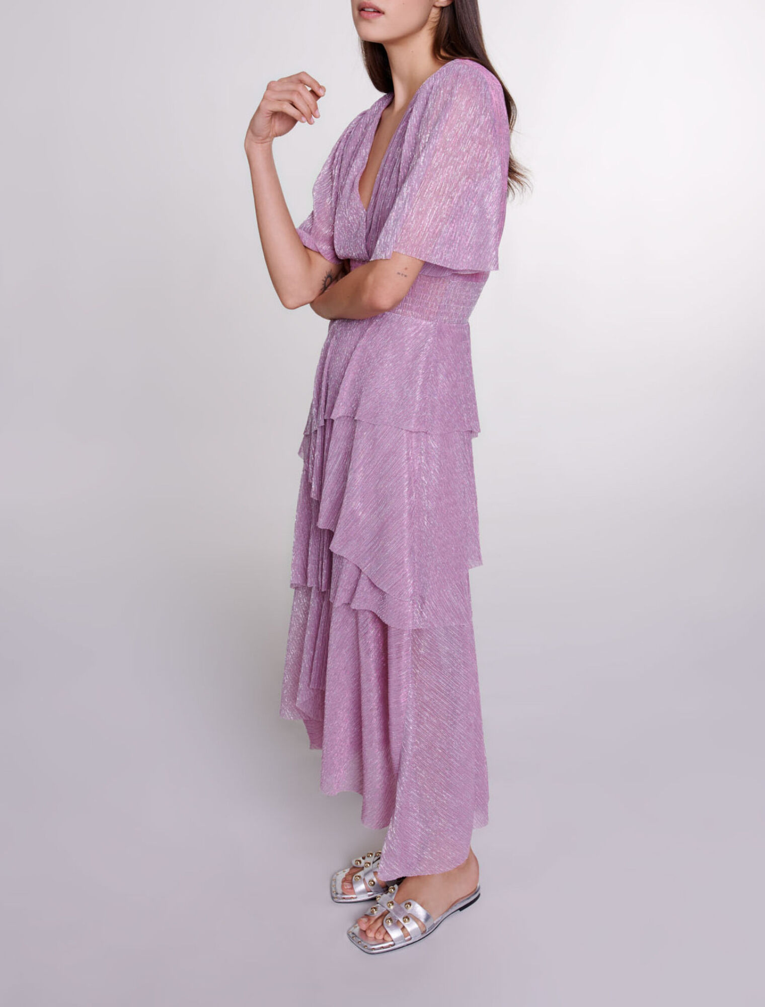 Vestido largo con volantes