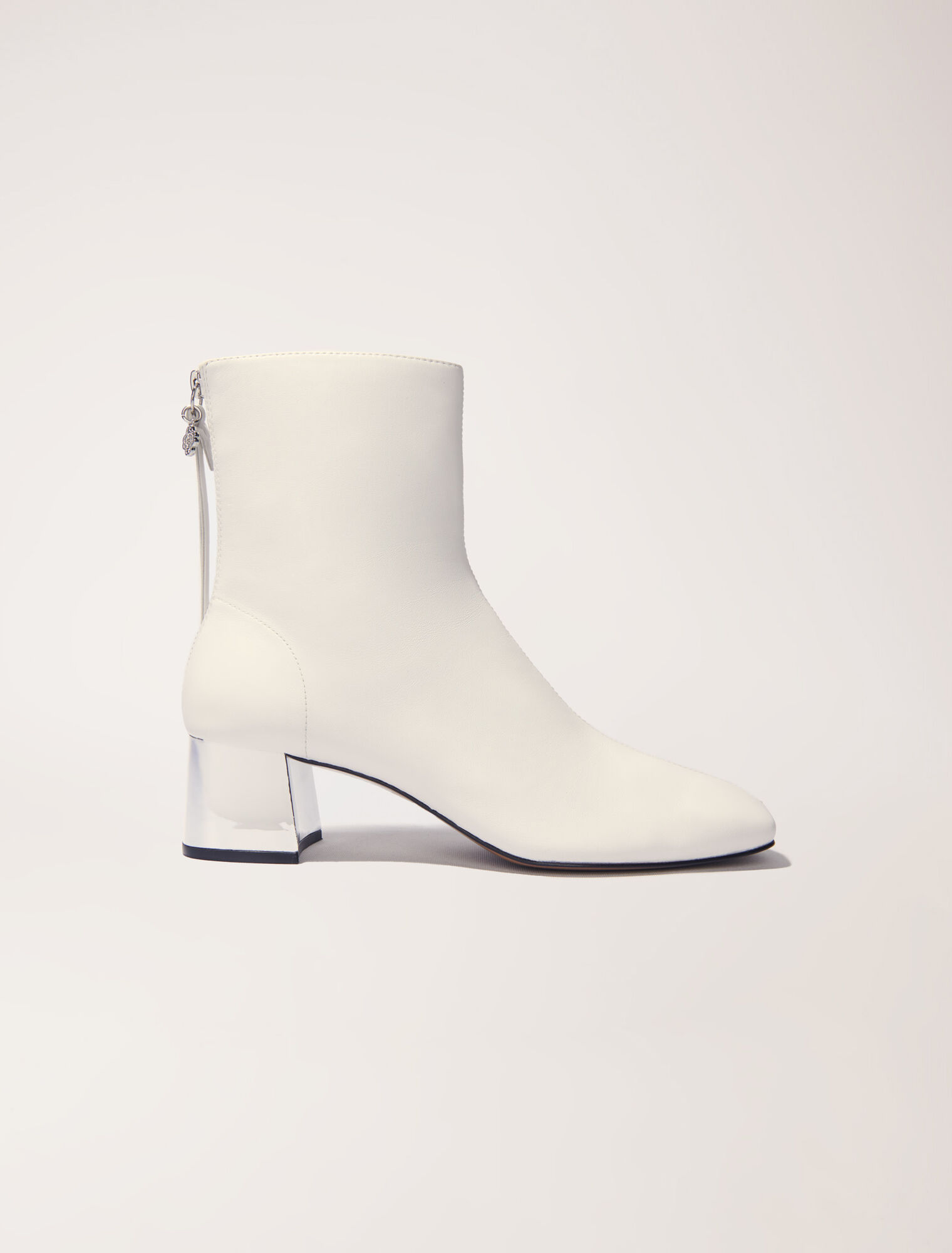 Botines de piel con punta cuadrada