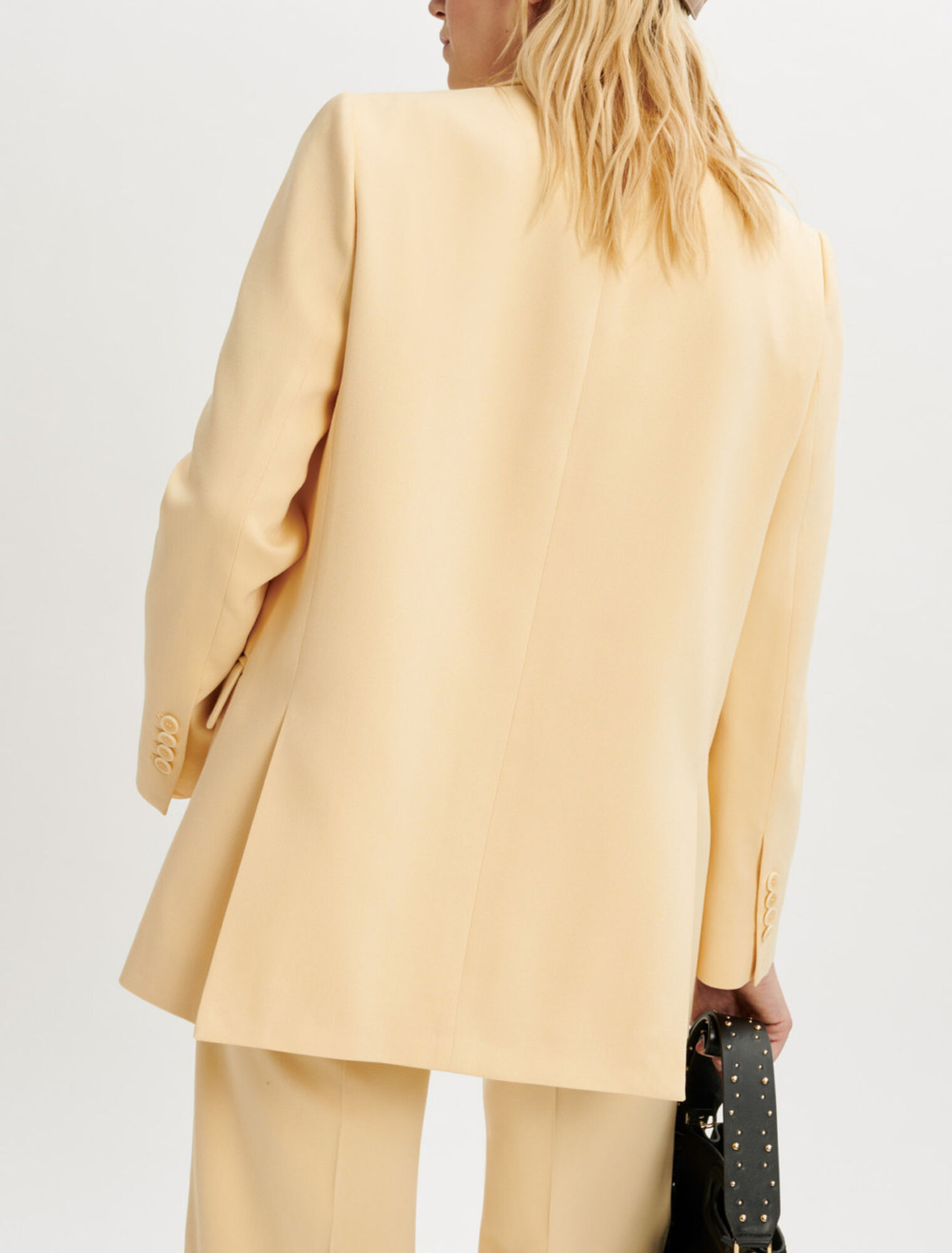 Chaqueta de traje holgada de doble