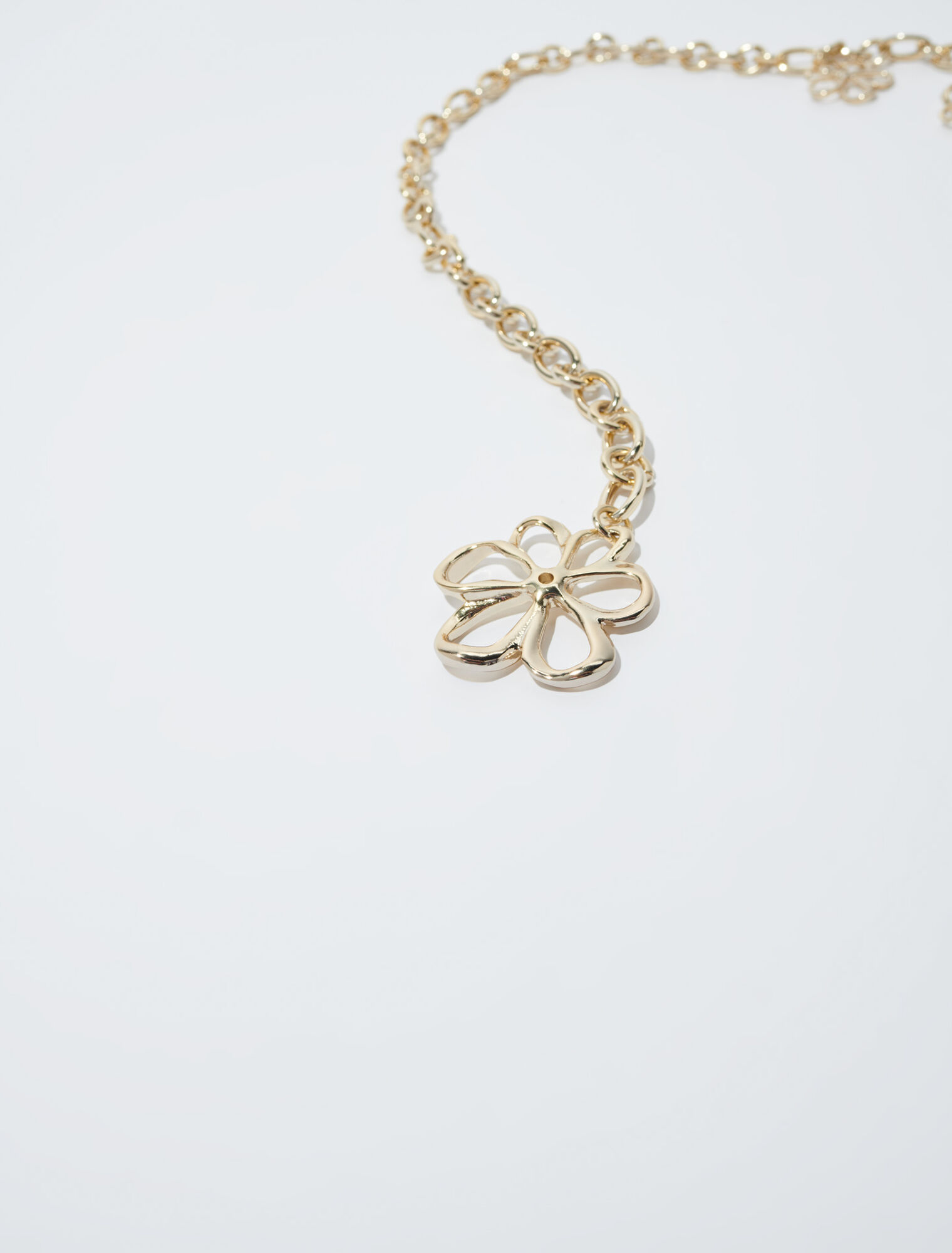 Cinturón de cadena con flores