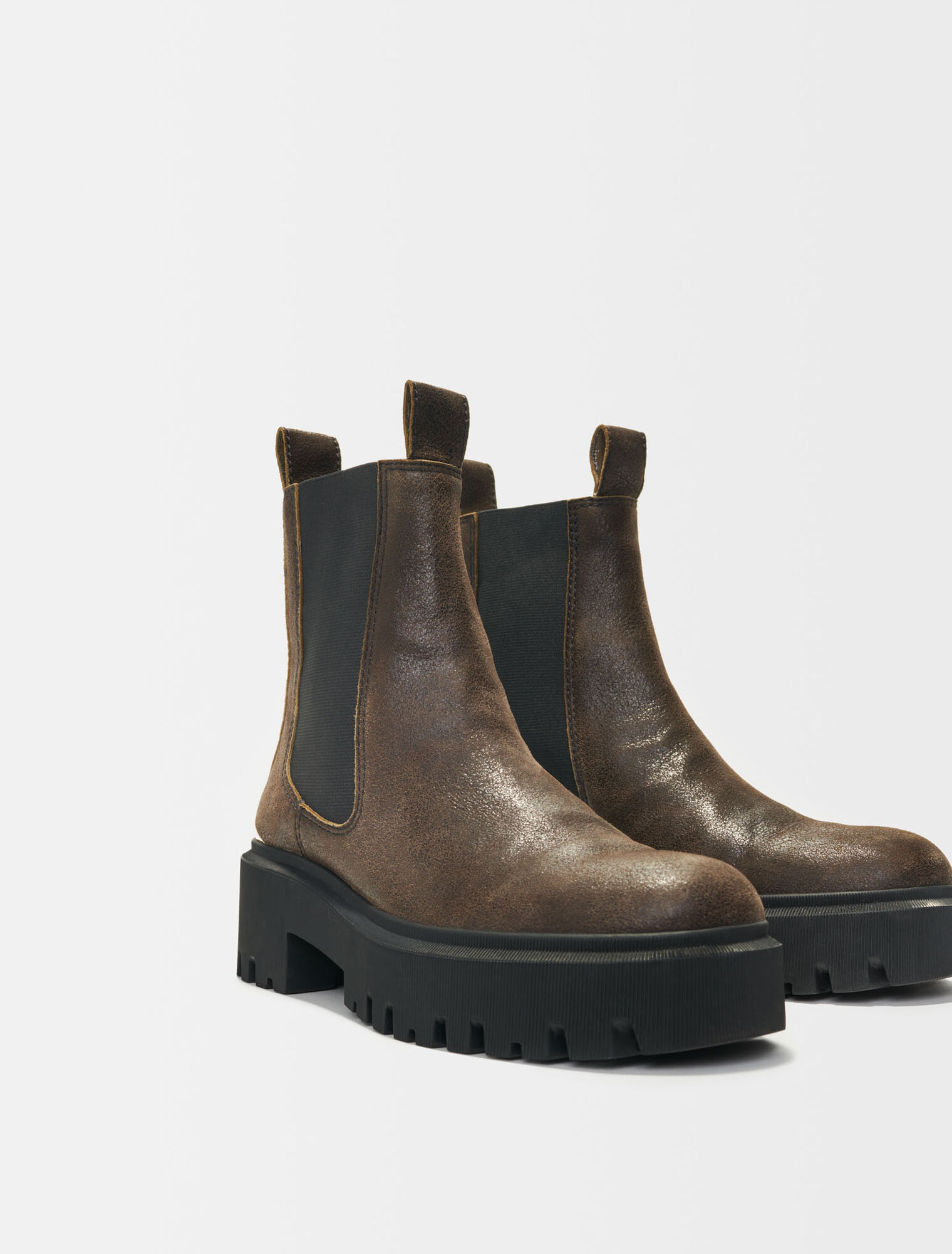 Botines de piel envejecida