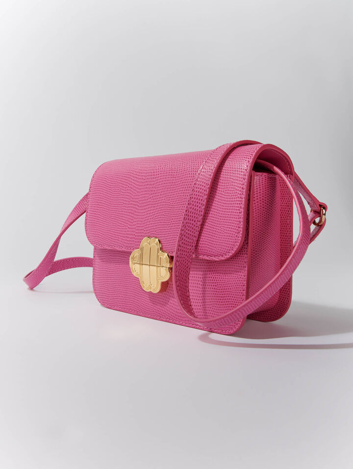 Bolso Clover de piel efecto lagarto