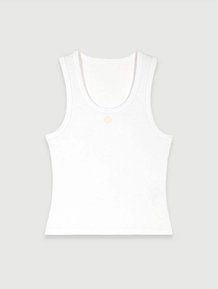 Camiseta de tirantes acanalada