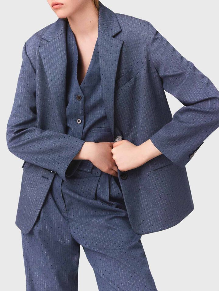 Chaqueta de traje con strass