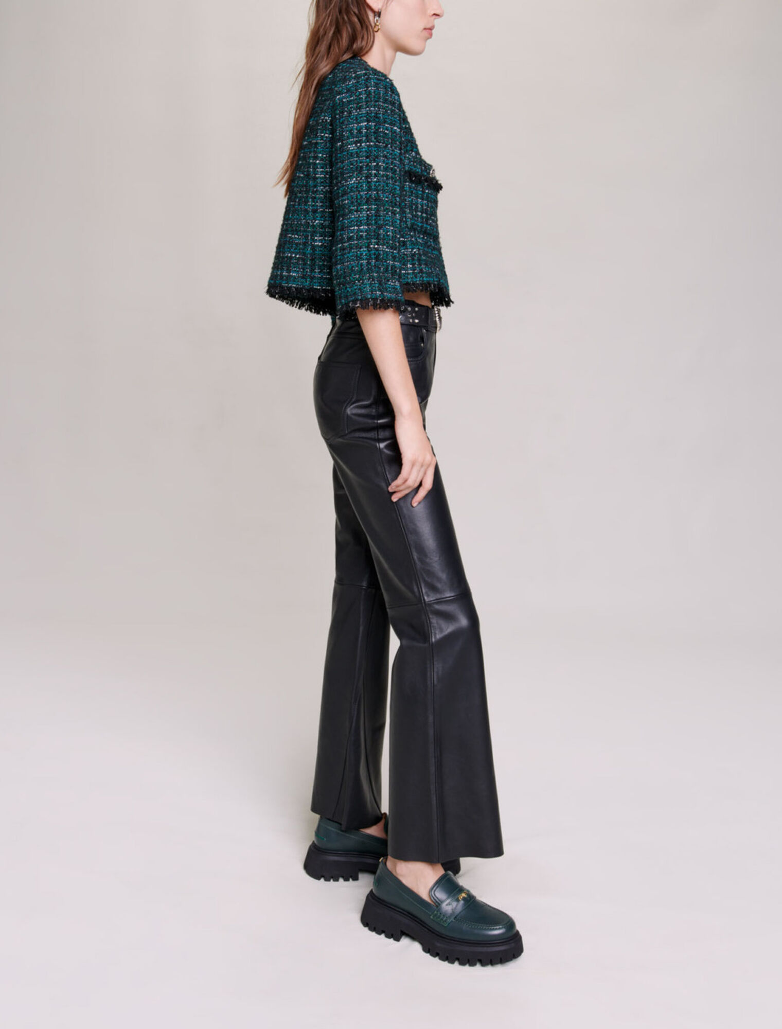 Chaqueta corta de tweed