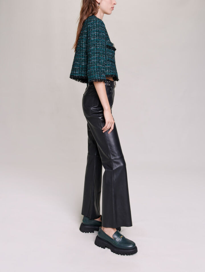 Chaqueta corta de tweed