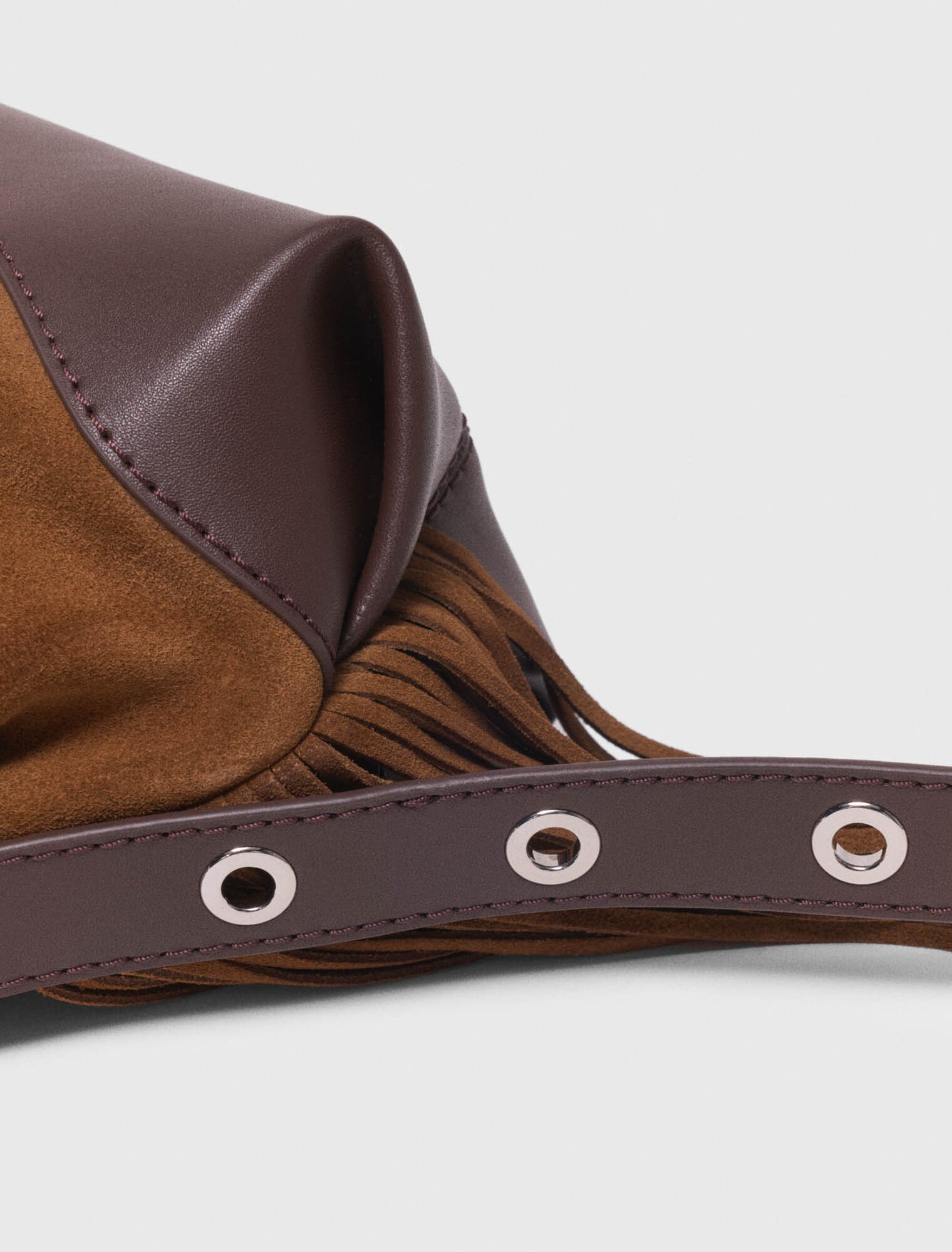 Bolso Miss M mini de piel y ante