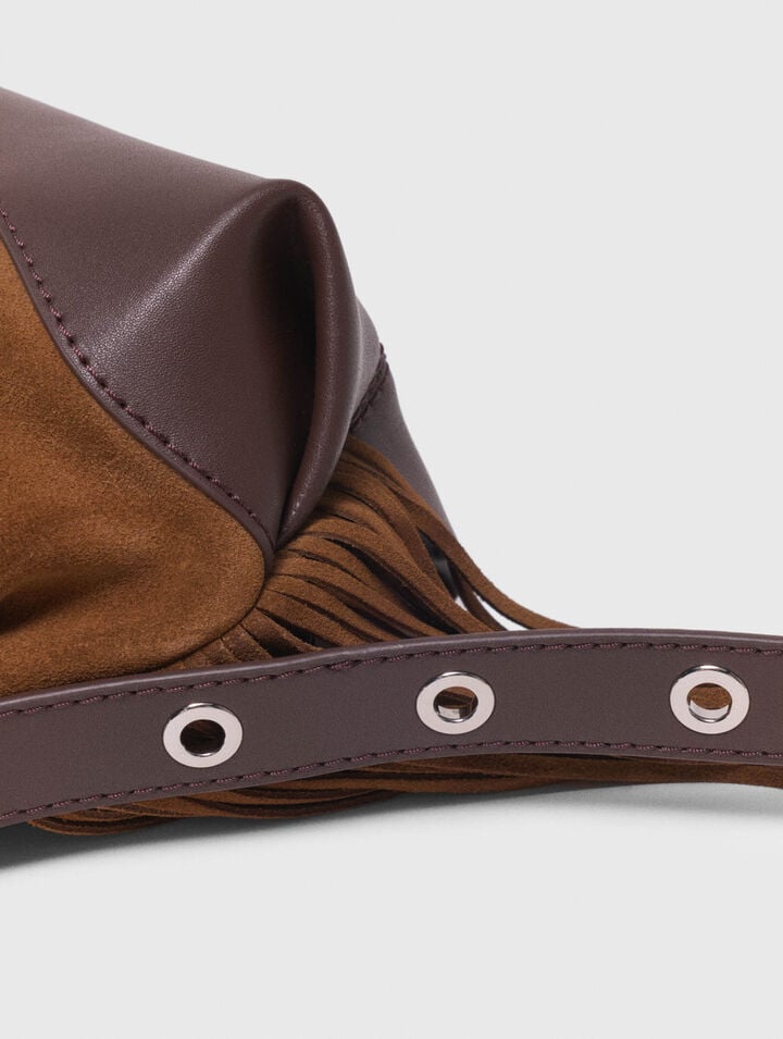 Bolso Miss M mini de piel y ante