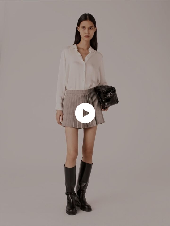 Camisa blanca de seda