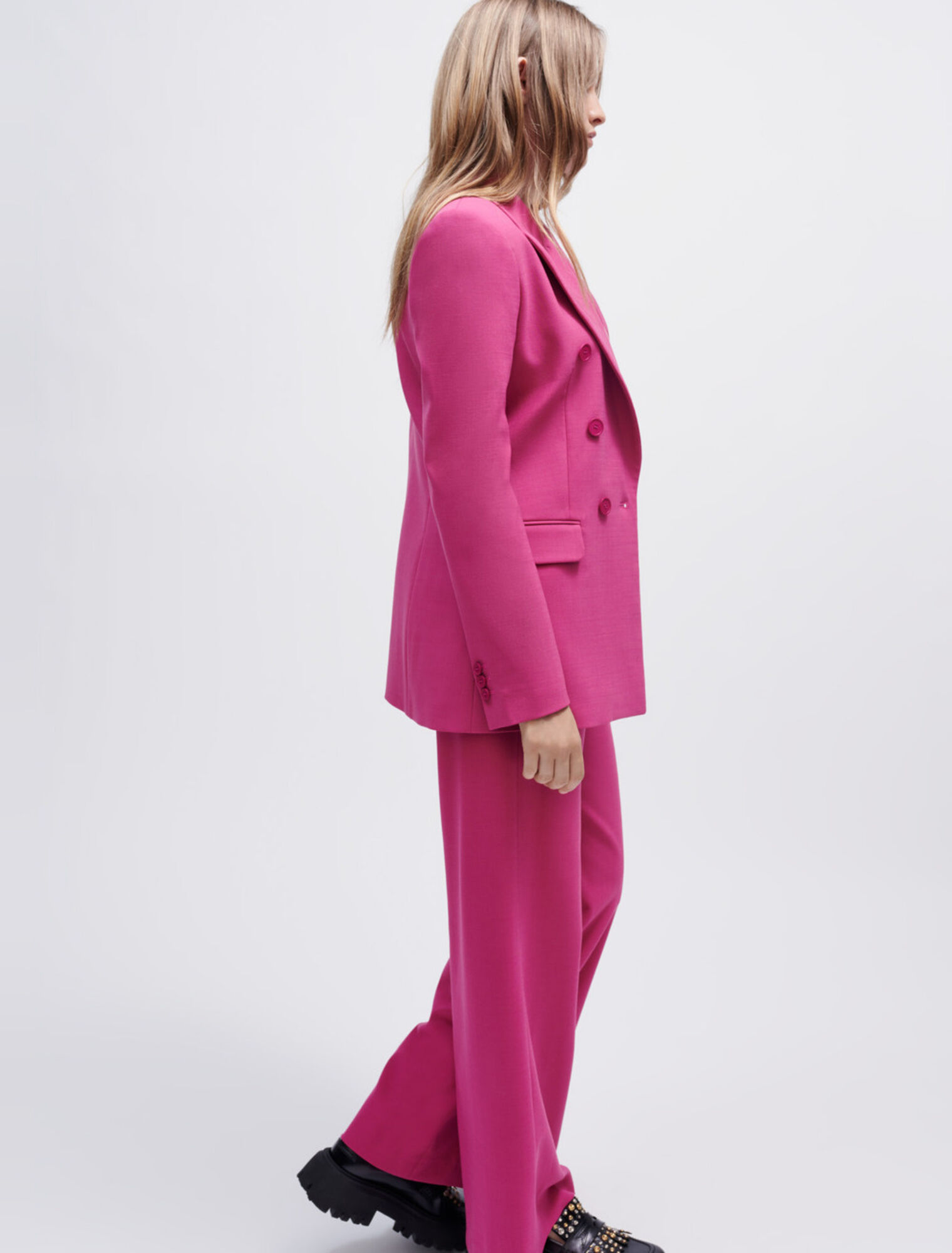 Chaqueta de traje doble botonadura