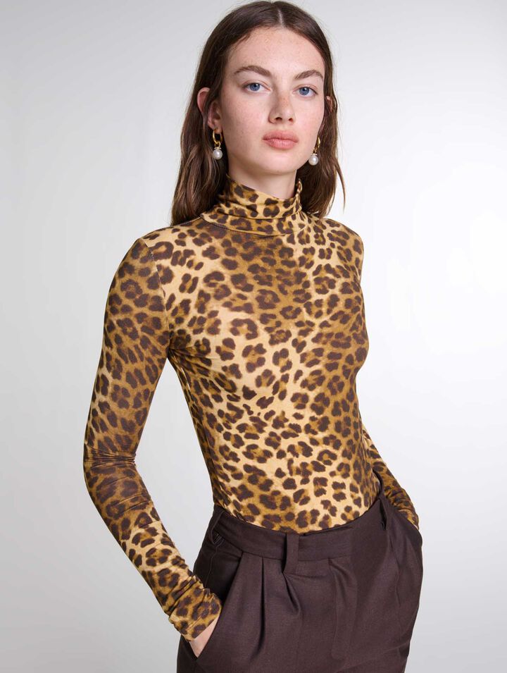 Jersey con estampado de leopardo
