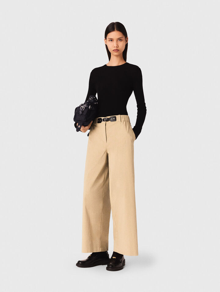 Pantalón ancho de algodón