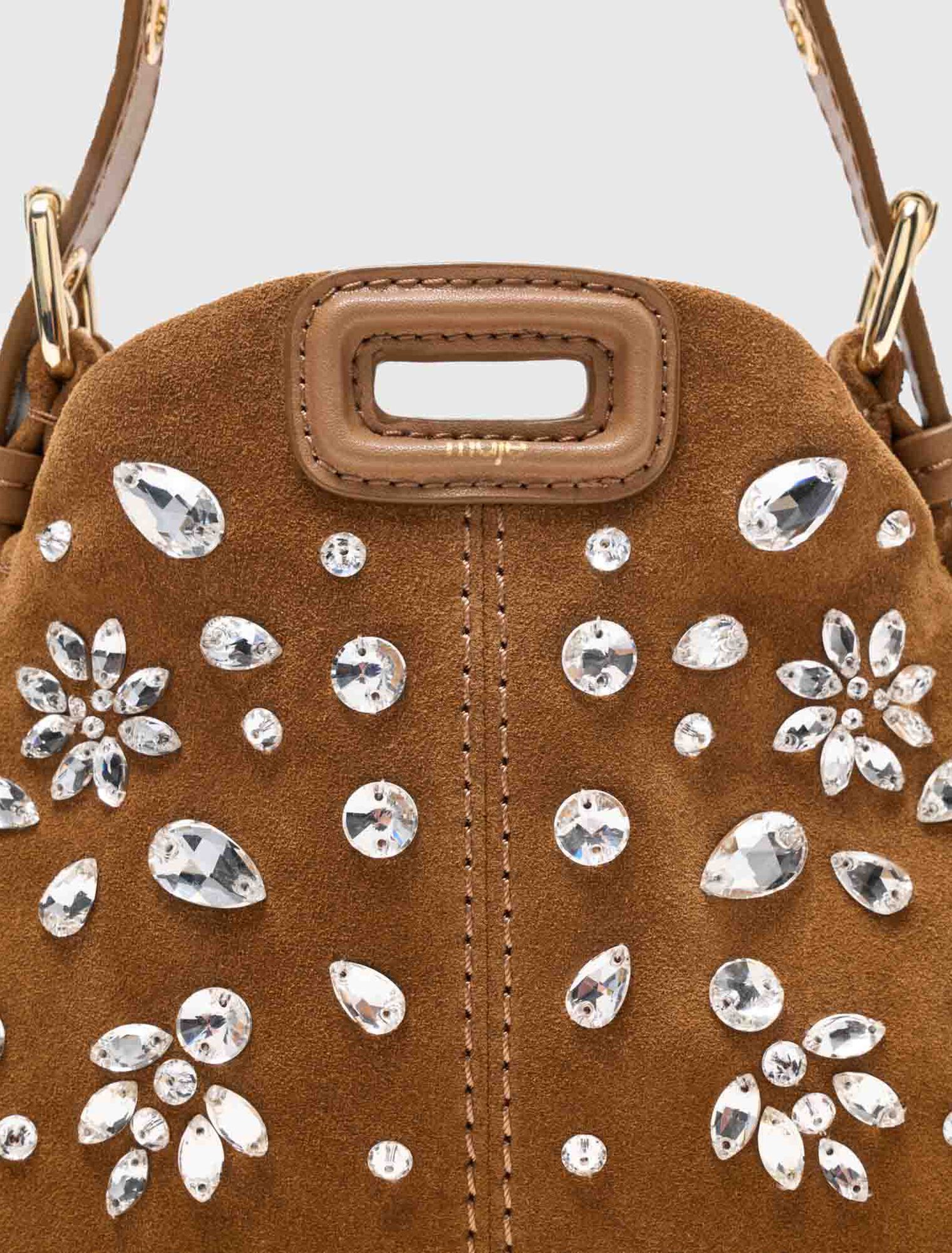 Bolso Miss M micro de ante con strass