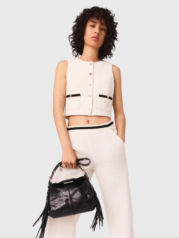 Bolso Miss M mini de cuero desgastado