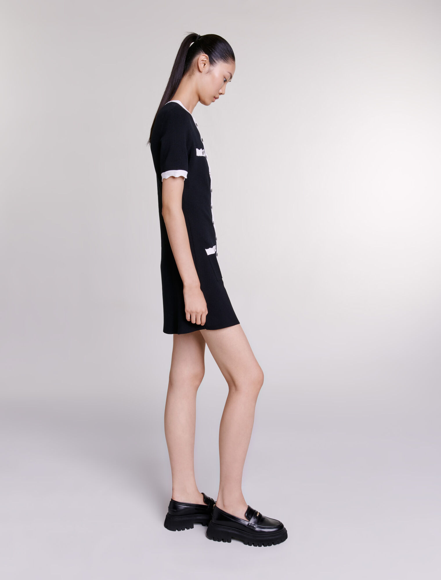 Vestido corto de punto