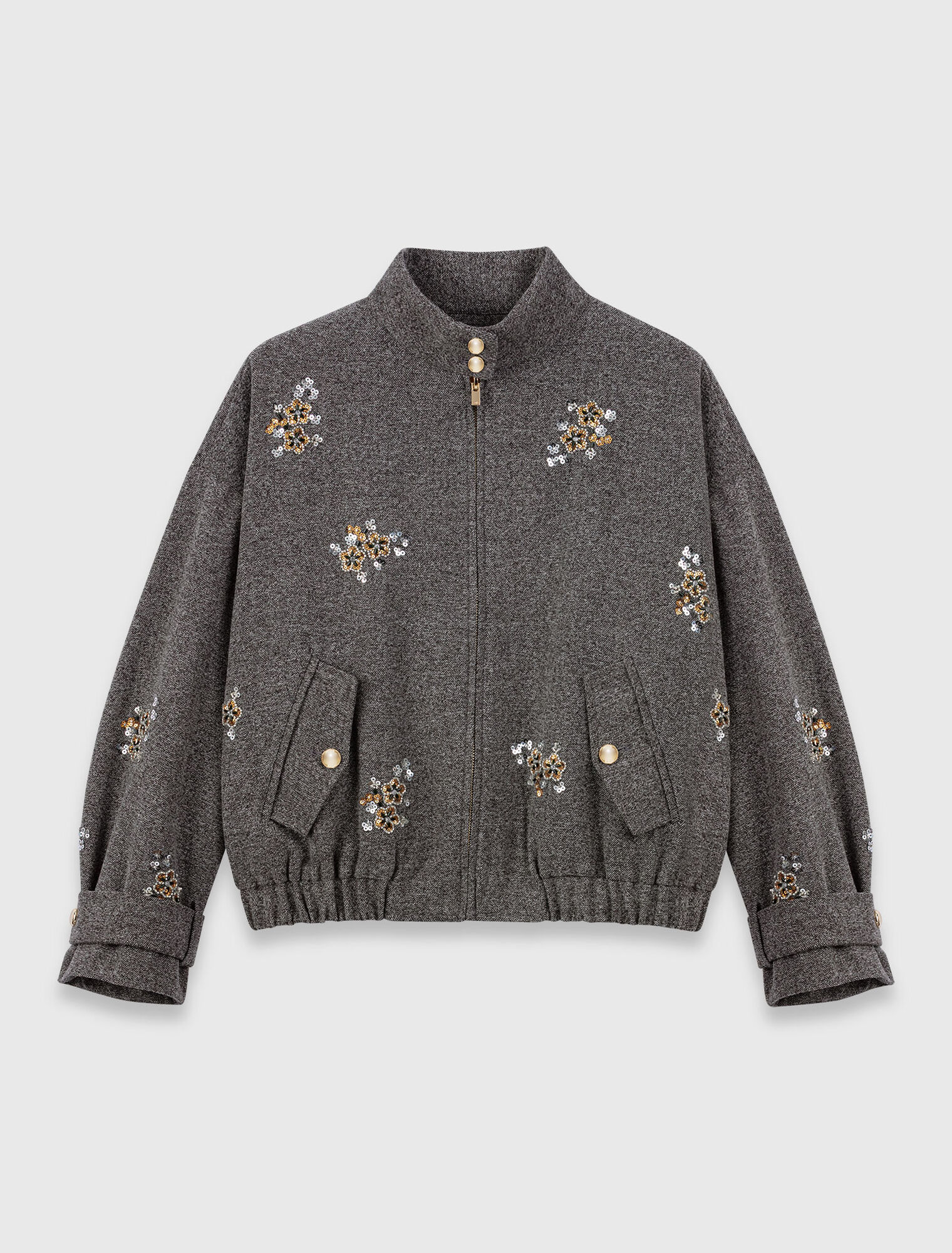 Cazadora bomber bordada