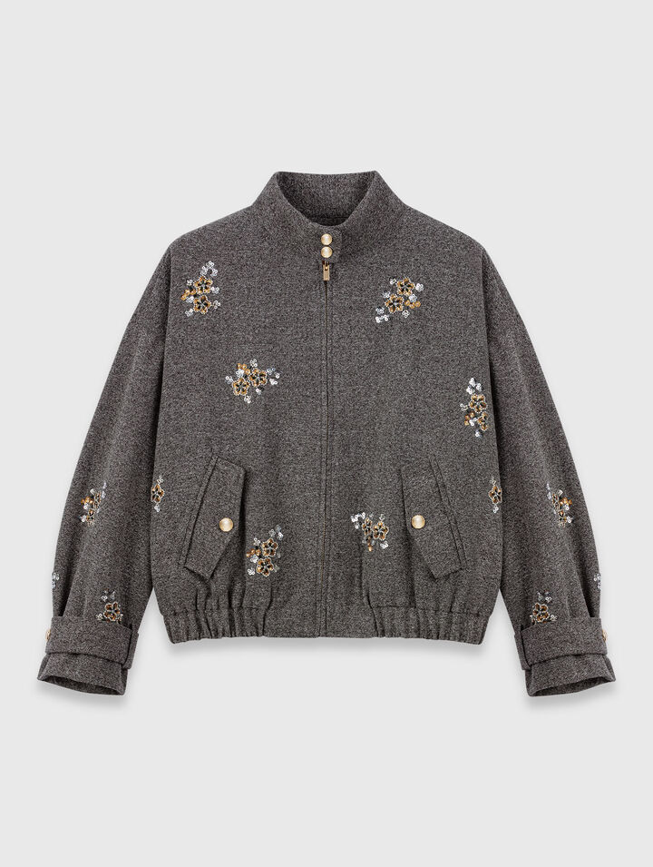 Cazadora bomber bordada
