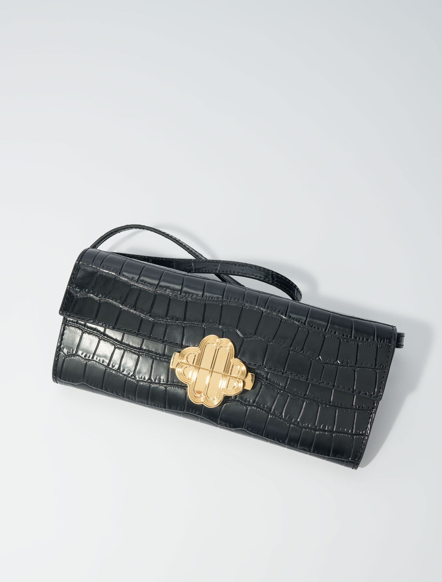 Bolso en cuero repujado de cocodrilo