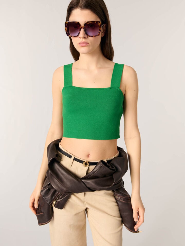 Crop top de punto