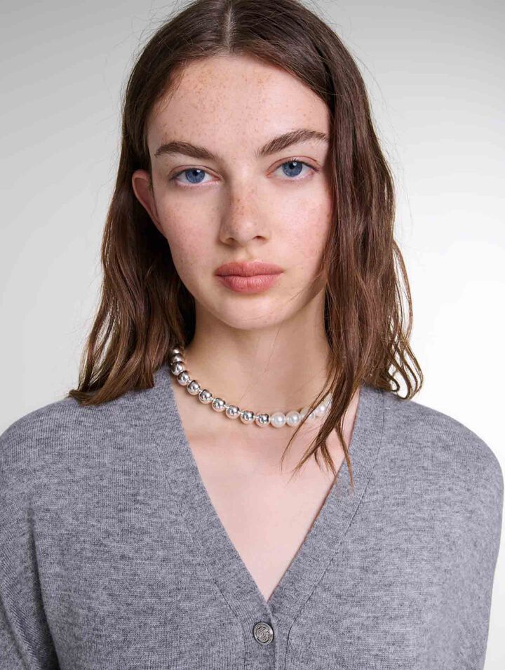 Collar choker de cuentas mixtas