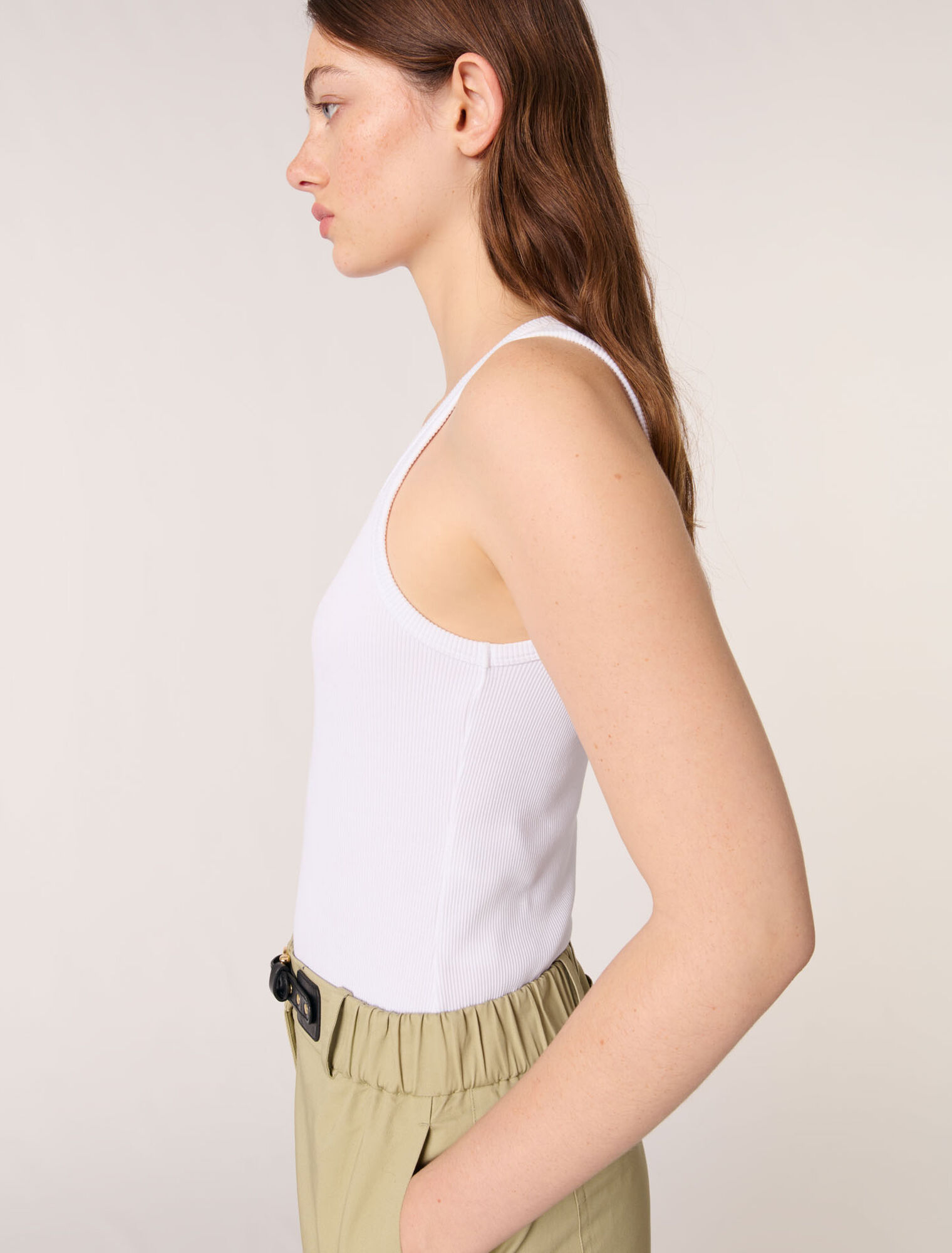 Camiseta de tirantes acanalada