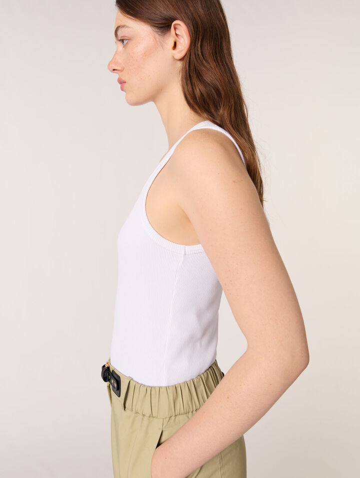 Camiseta de tirantes acanalada