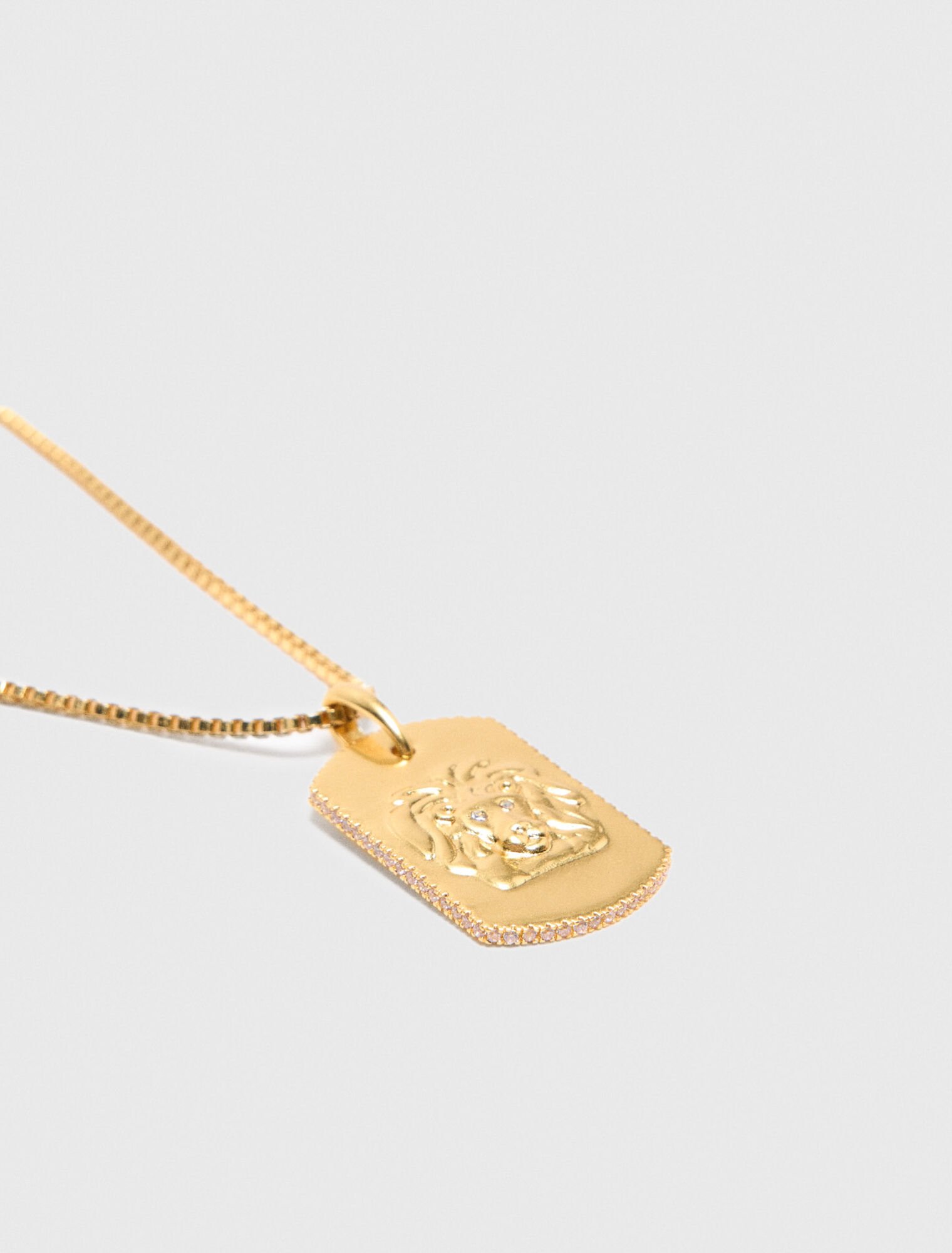 Collar placa signo del zodiaco