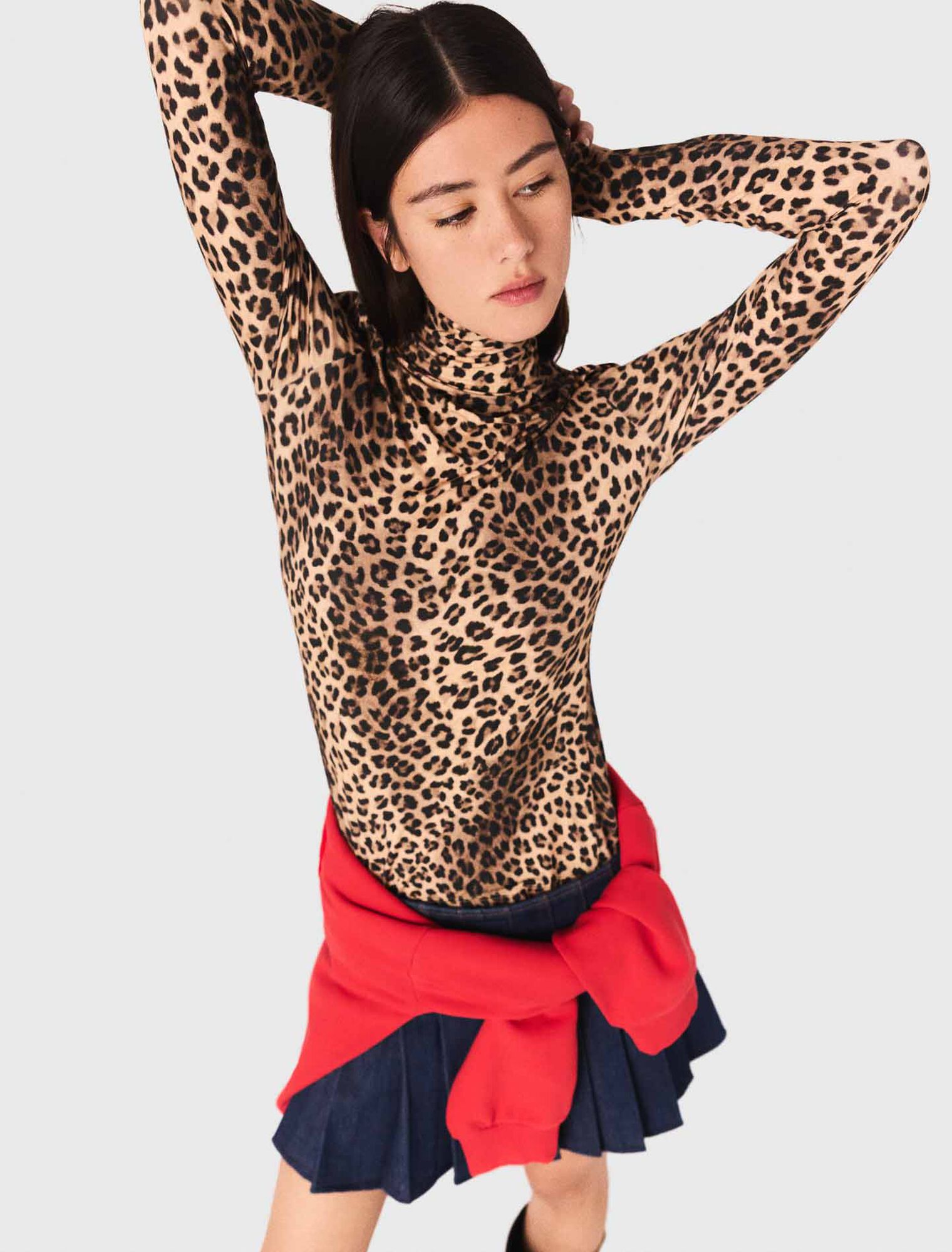 Camiseta con estampado de leopardo