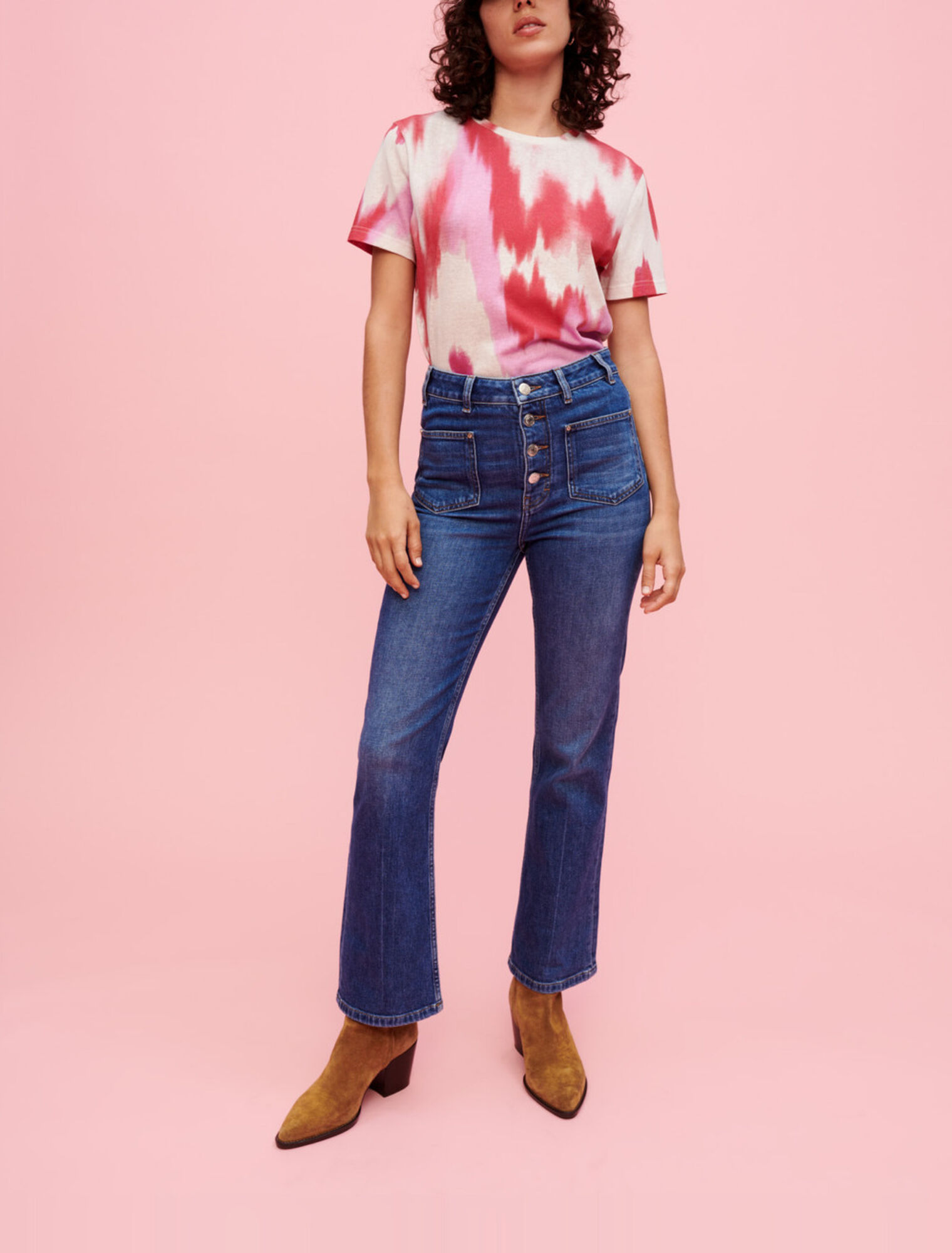 Camiseta fucsia Tie and Dye