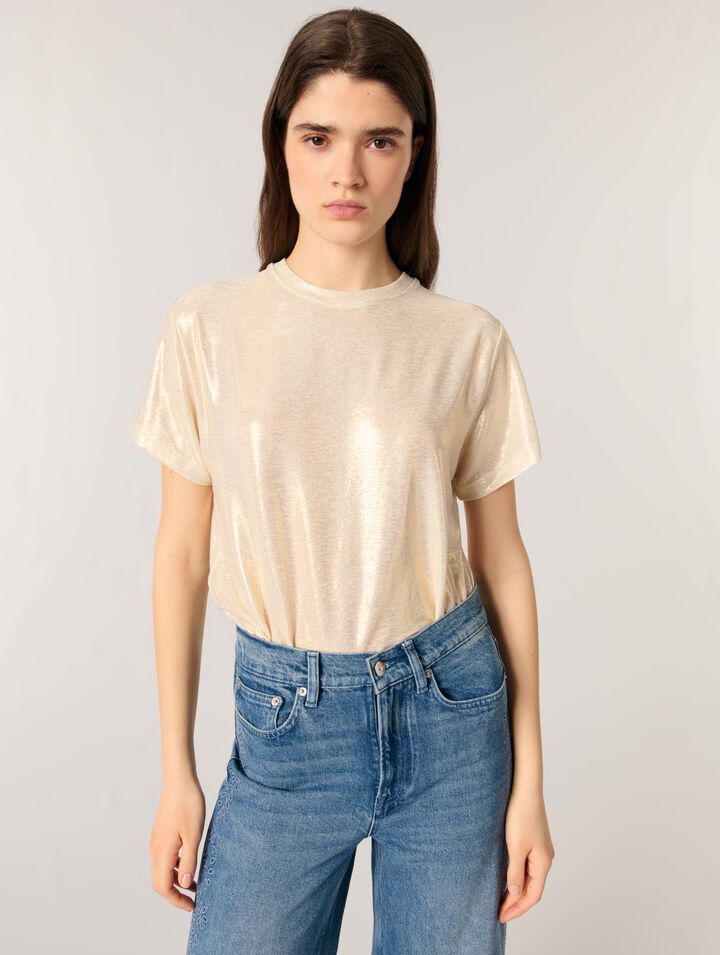 Camiseta de tejido lamé