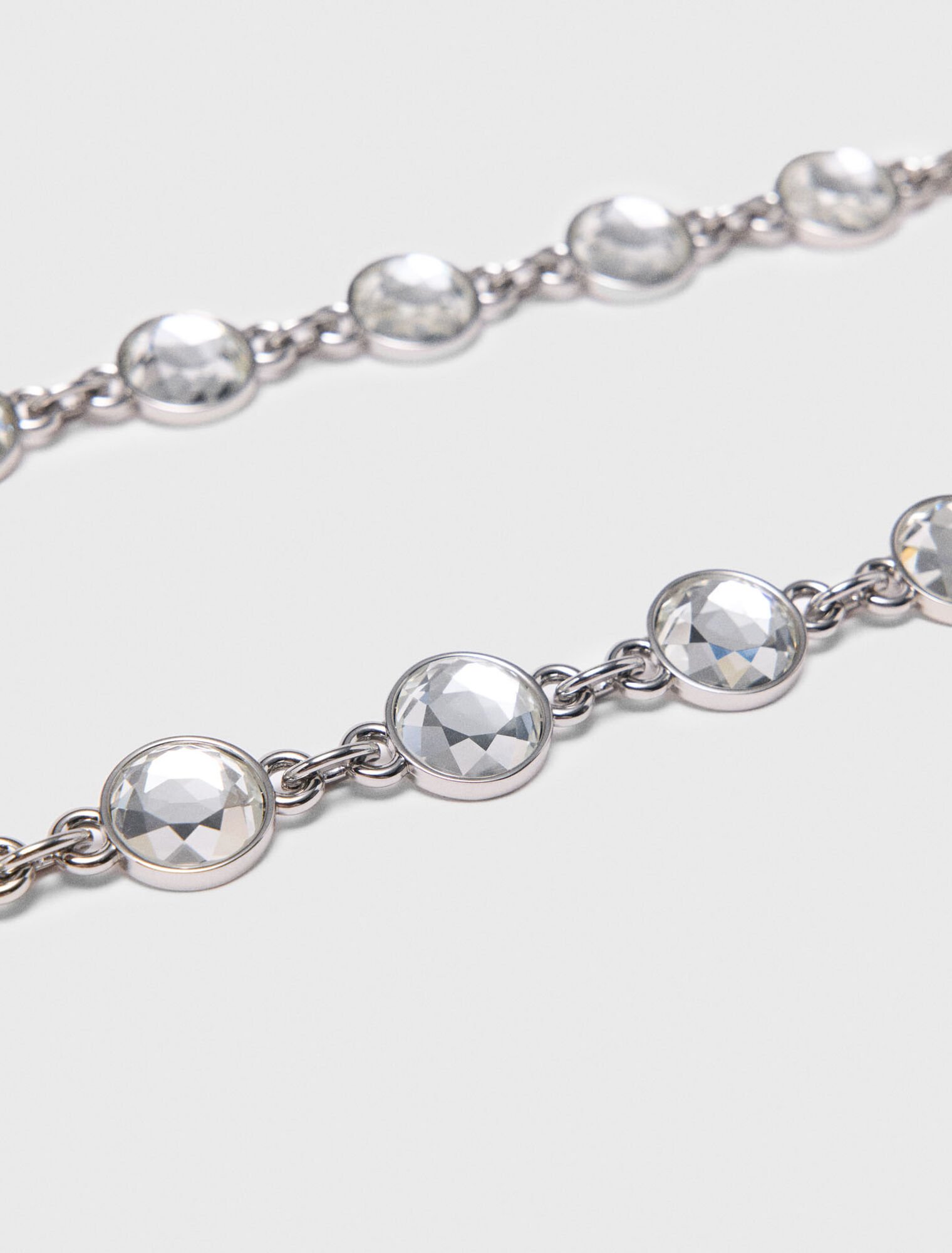 Cinturón de cadena con strass