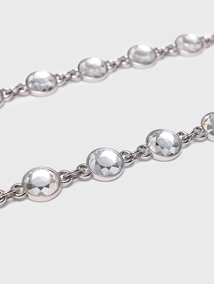 Cinturón de cadena con strass